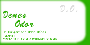 denes odor business card