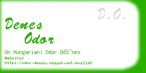 denes odor business card